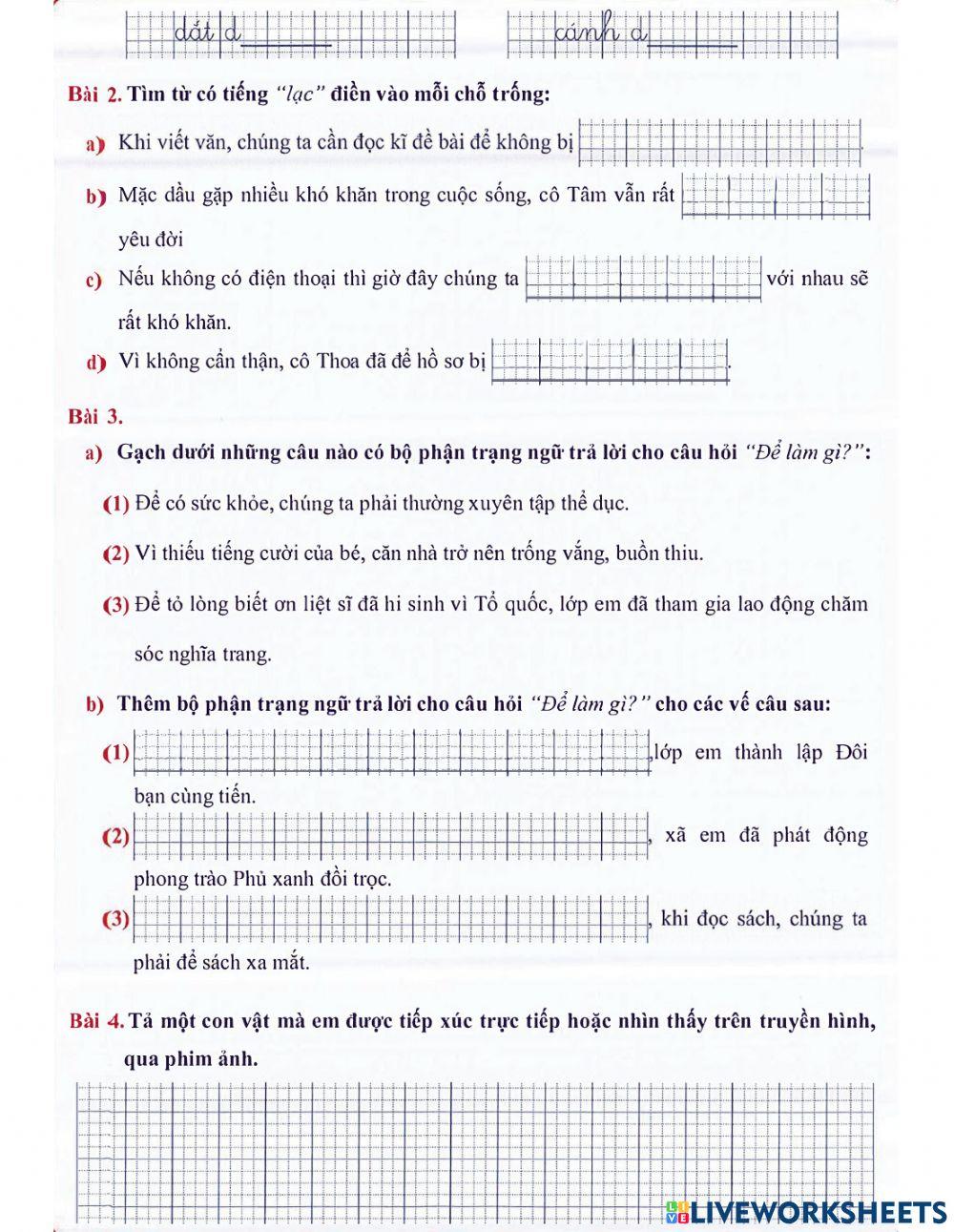 Tiếng Việt 4 - Tuần 33