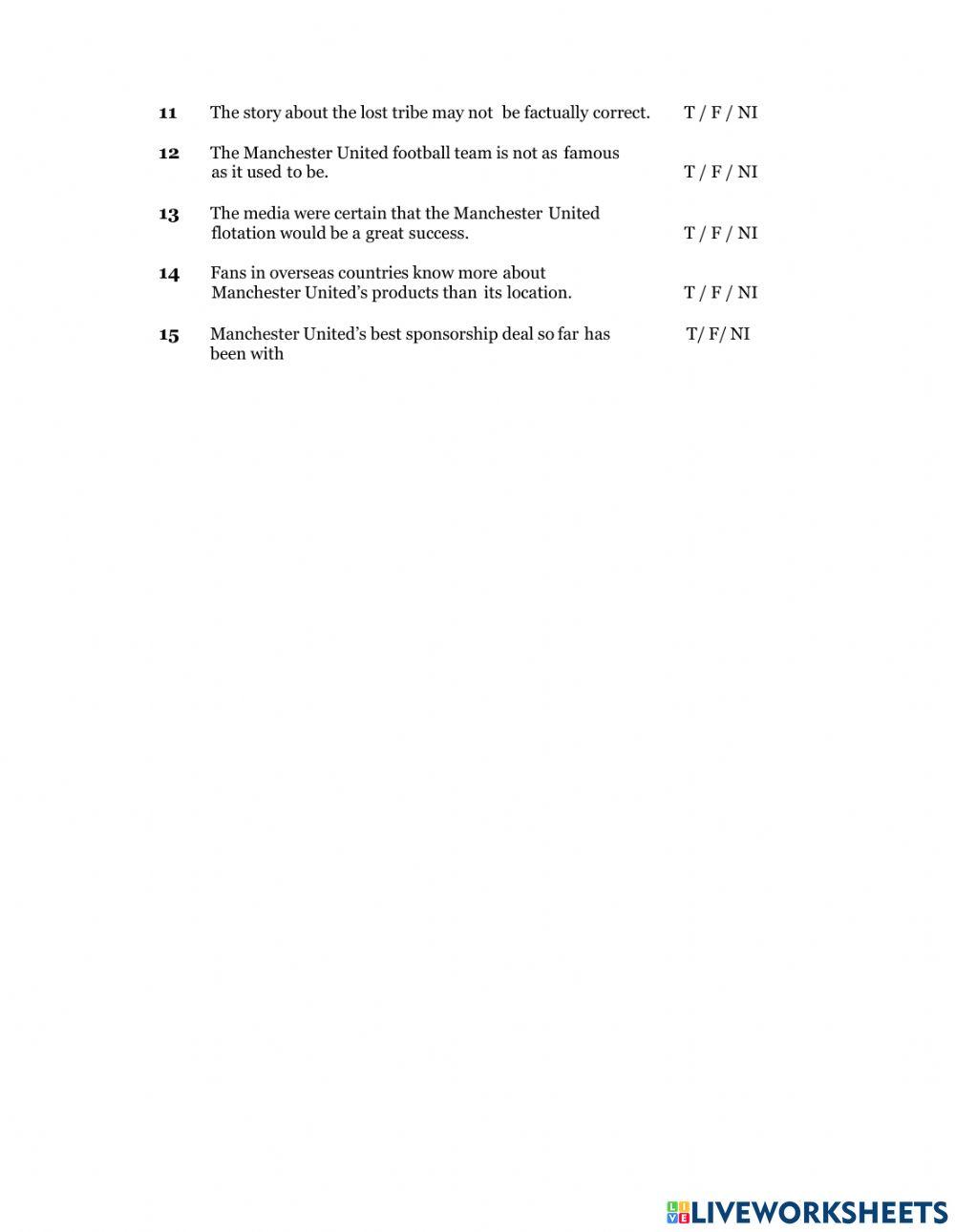 Placement Test-Reading and Listening