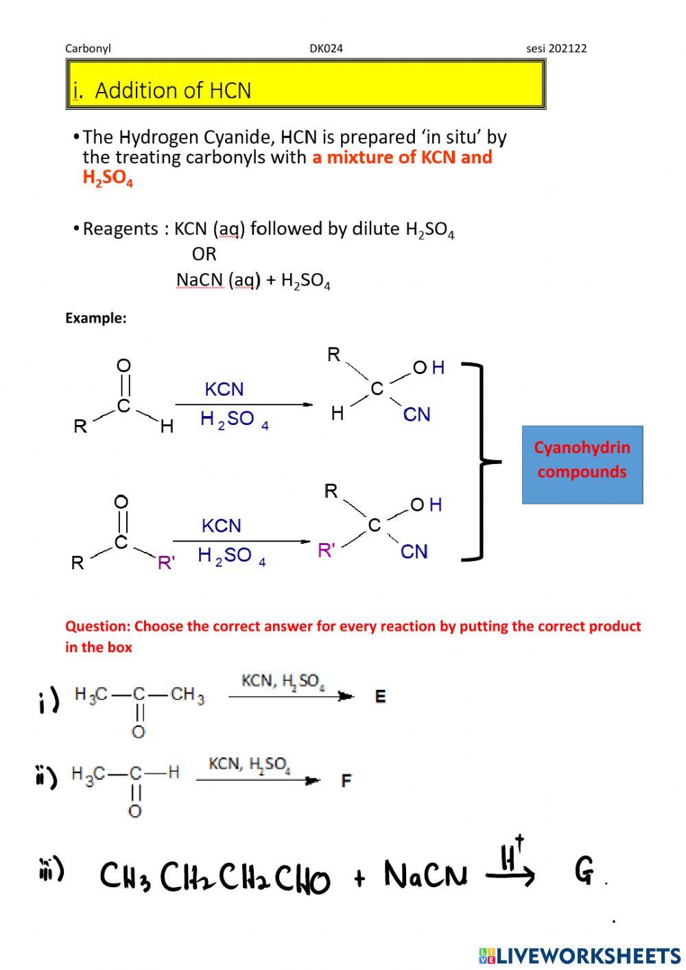 Carbonyl Compounds