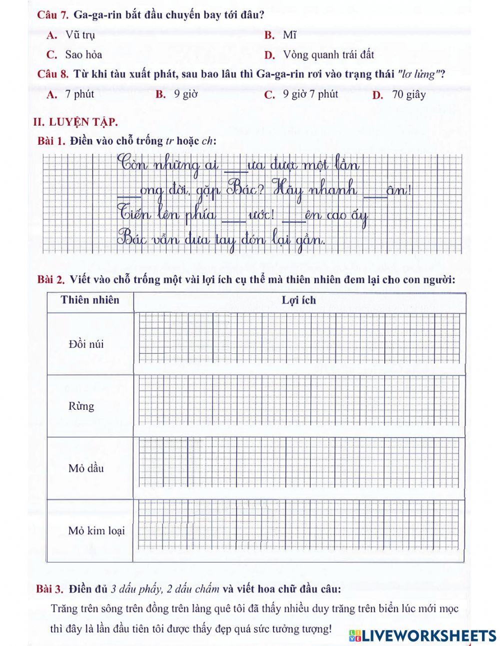 Tiếng Việt 3 - Tuần 34