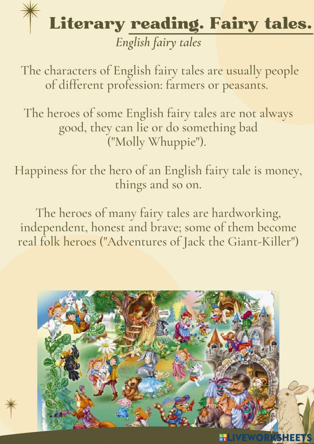 Literary reading. Fairy tales.