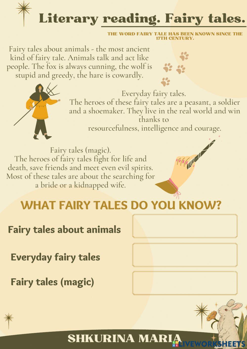 Literary reading. Fairy tales.