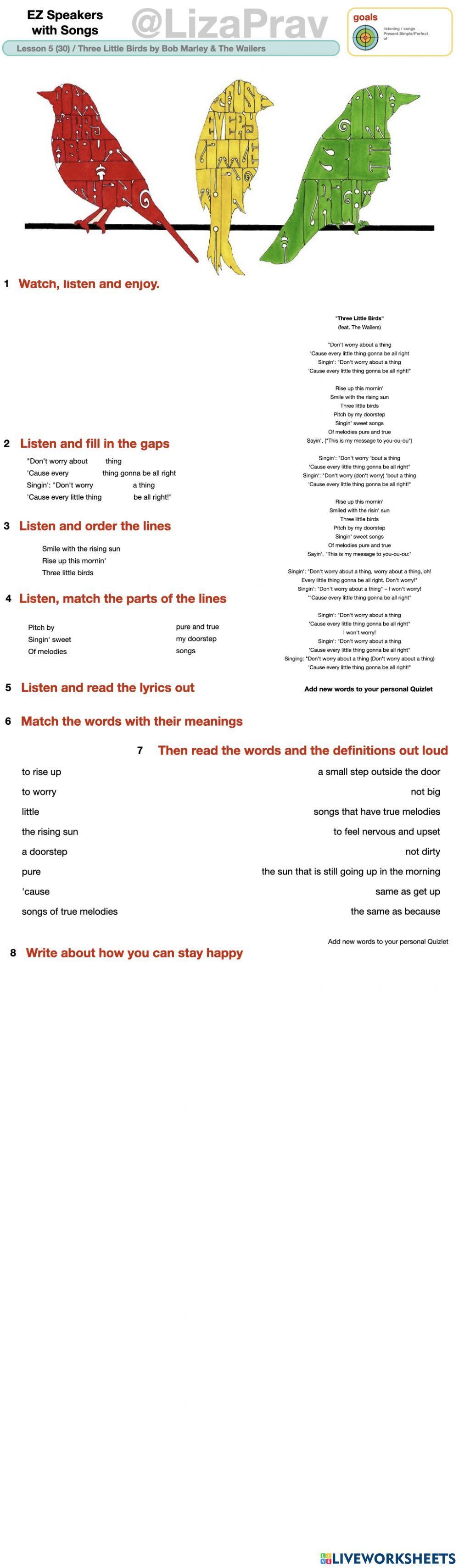 Three Little Birds by Bob Marley