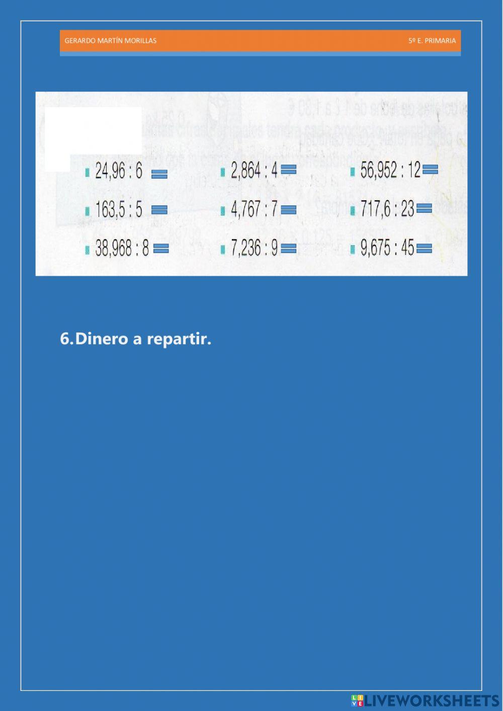 Cálculo y operaciones. Ficha 21.