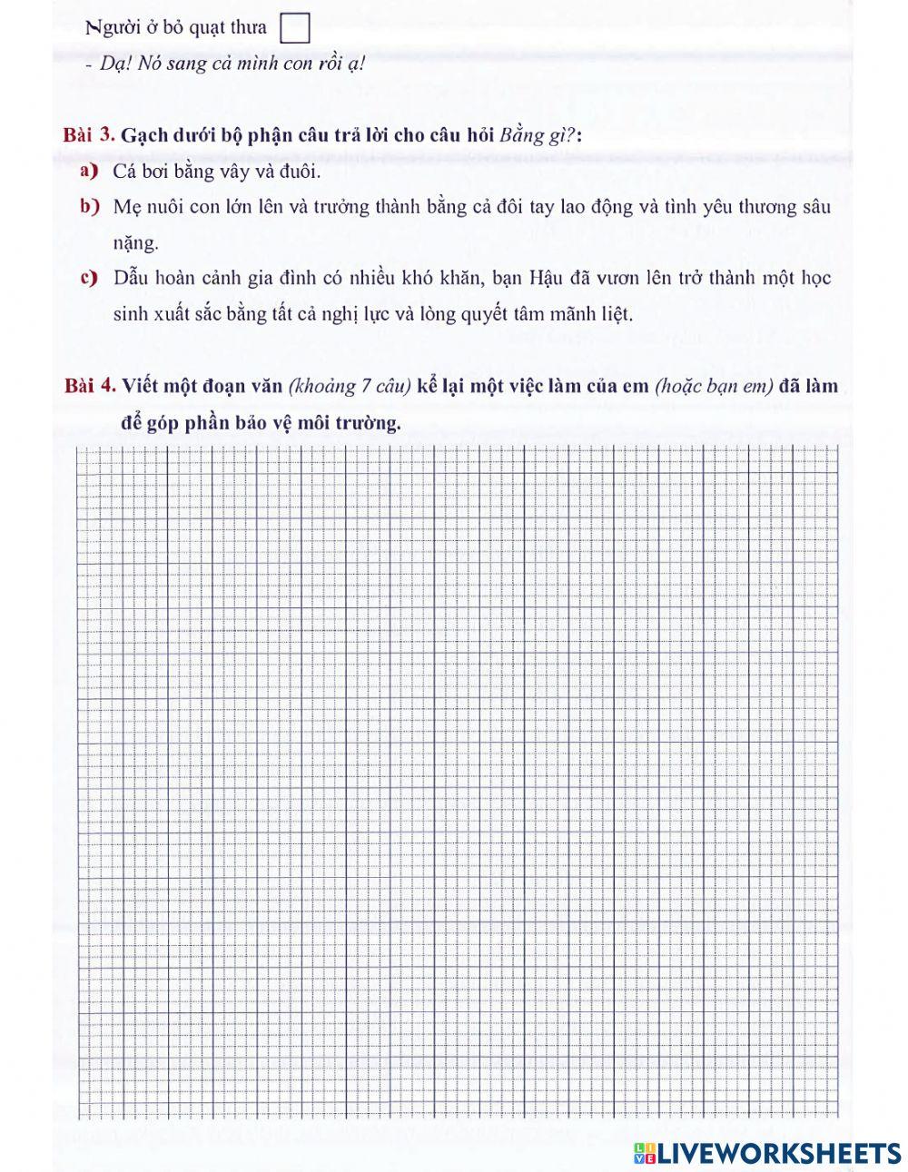 Tiếng Việt 3 - Tuần 32