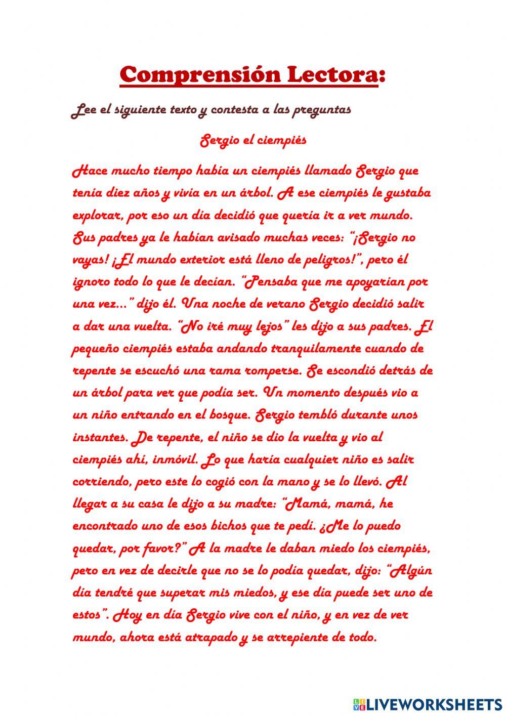 Comprensión Lectora