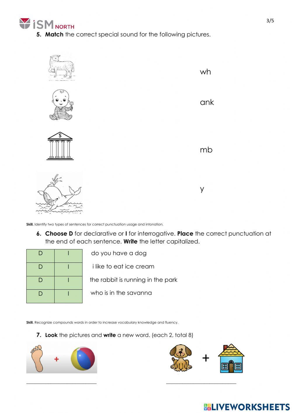 Phonics Test Unit 3
