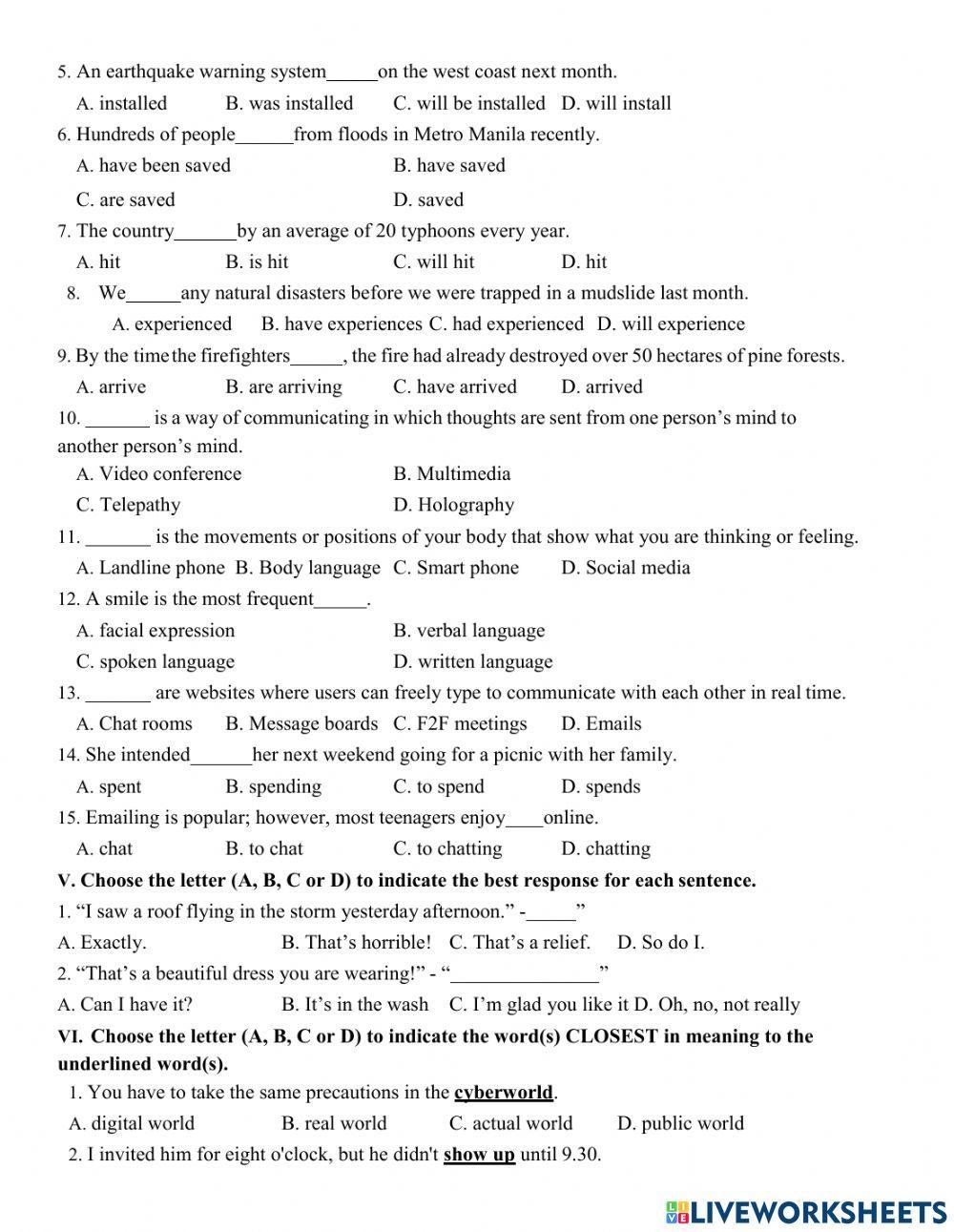 Grade 8- Final term 2