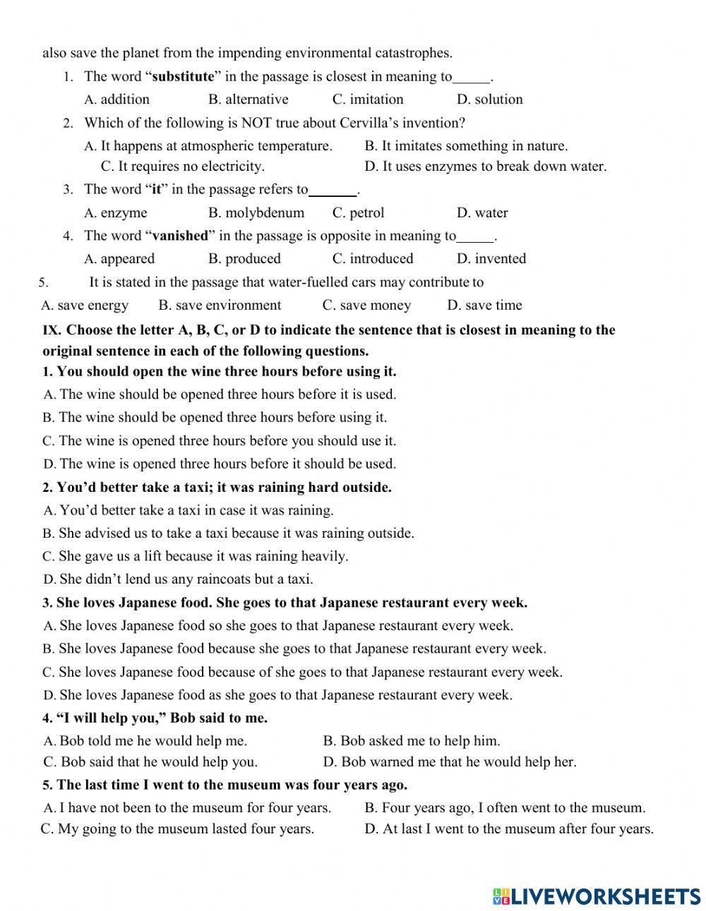 Grade 8- Final term 2
