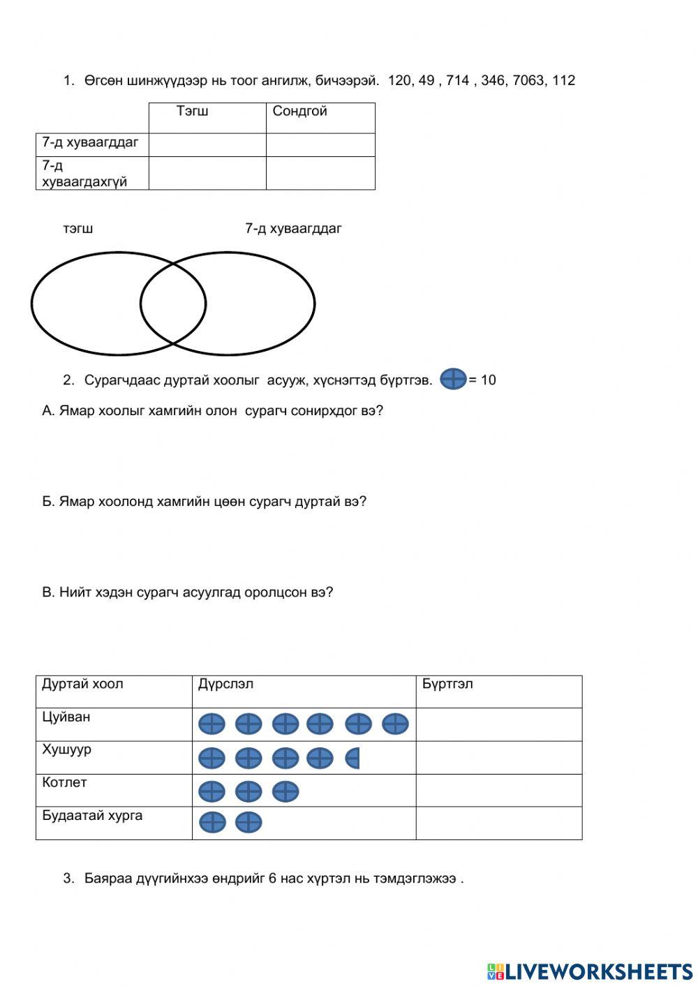 Өгөгдлөтэй ажиллах