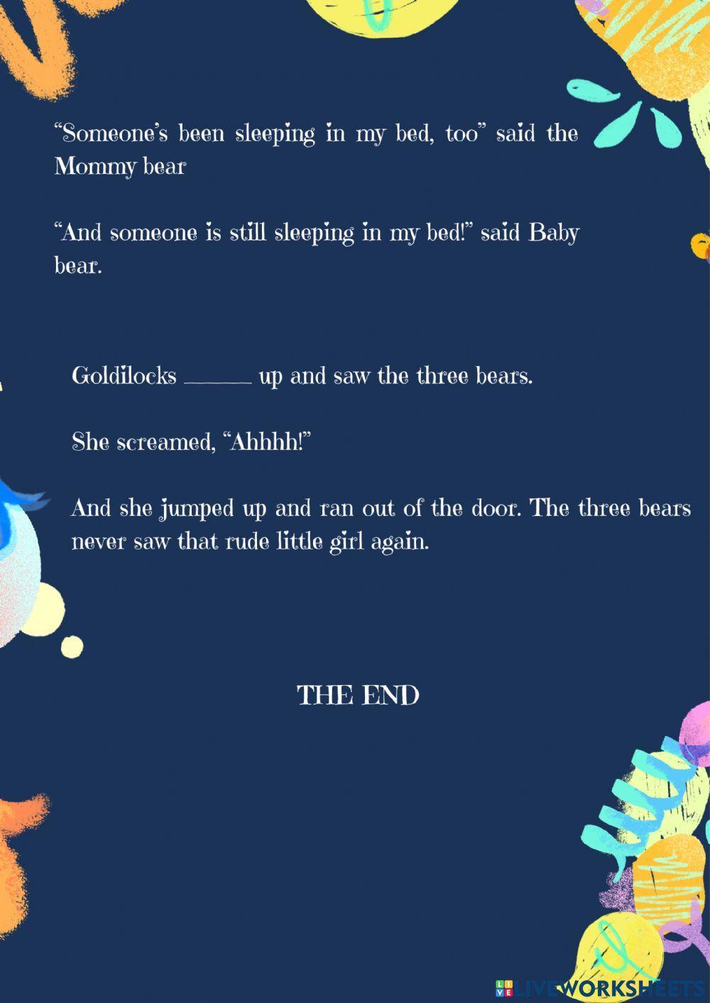 Goldilocks and the three bears