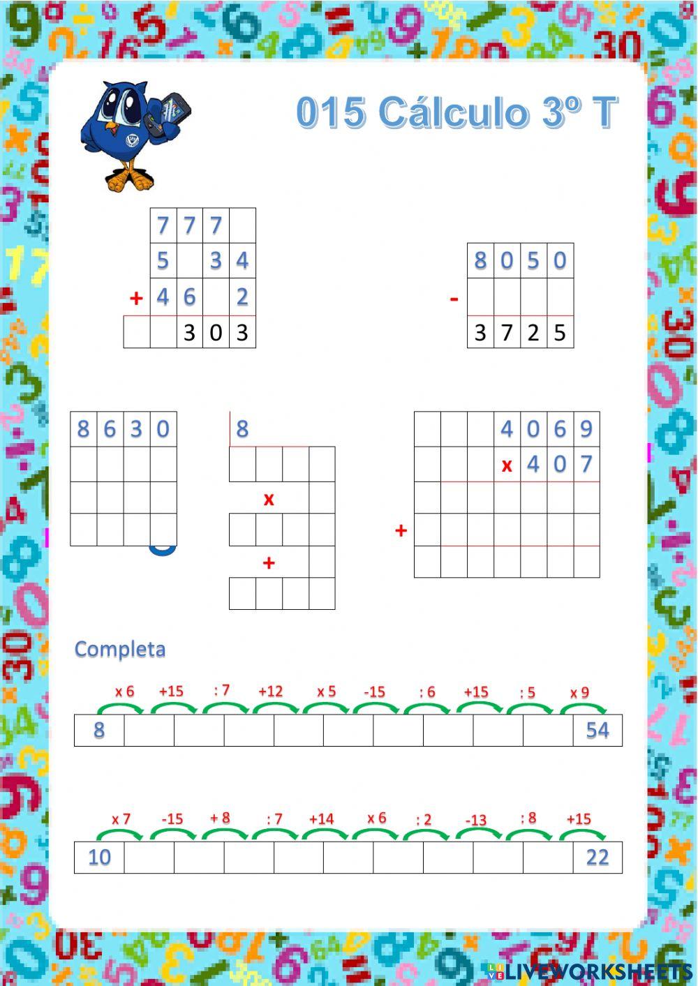 015 Cálculo Tercer Trimestre