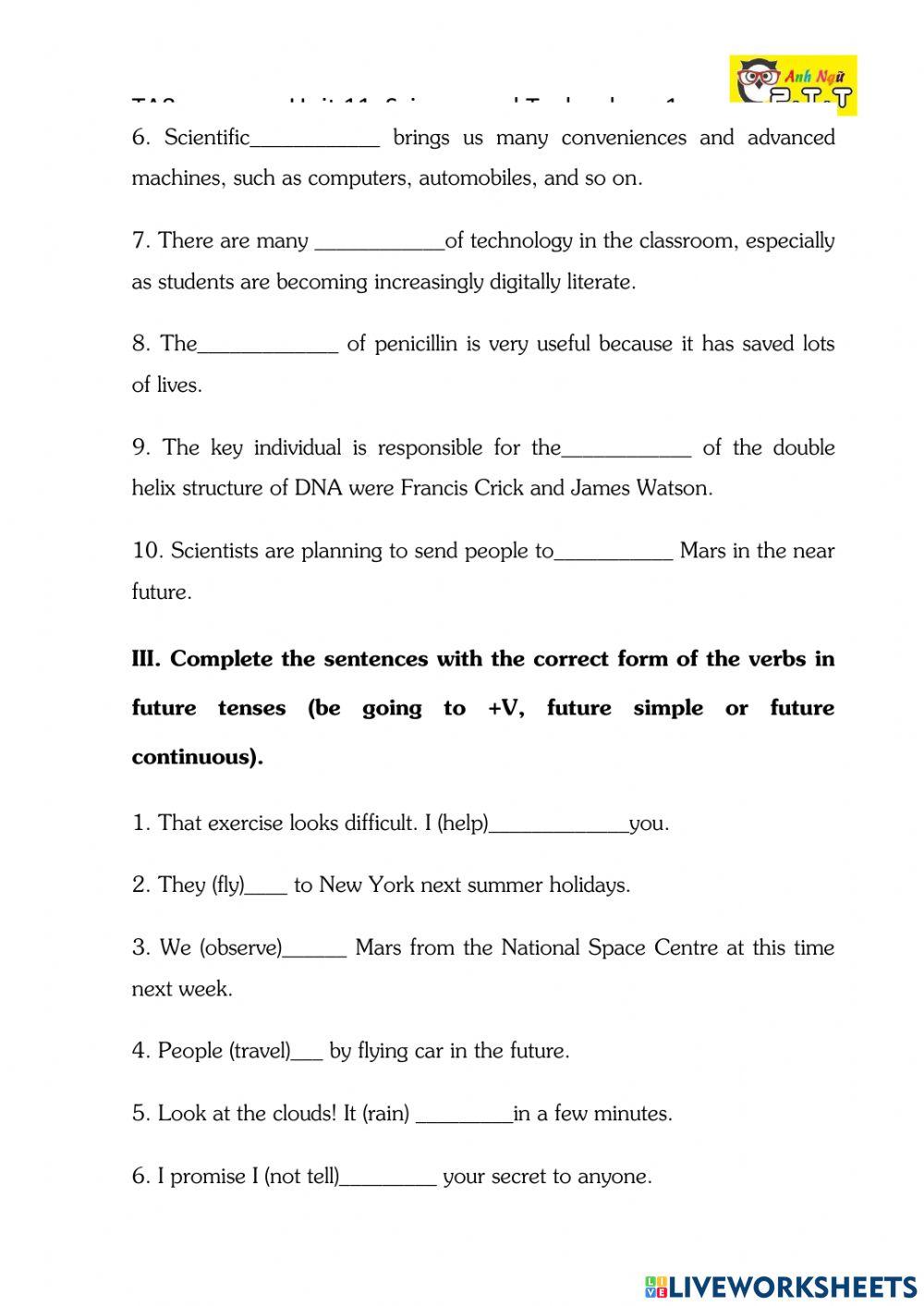 Ta8 unit 11 science and technology