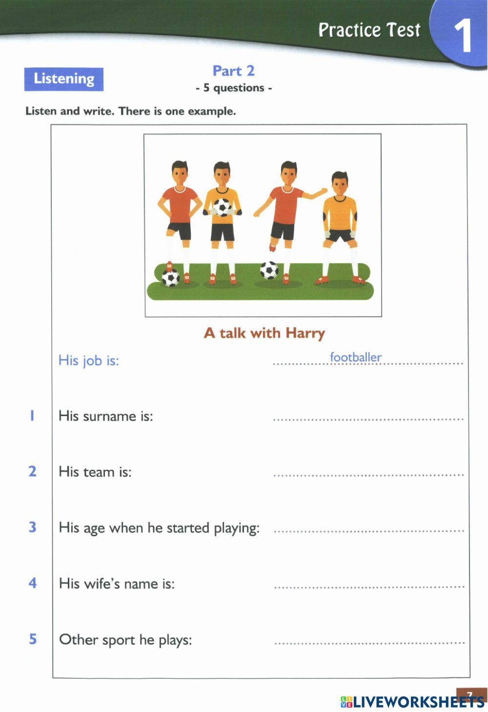 FLYERS SUCCEED TEST 1 LISTENING