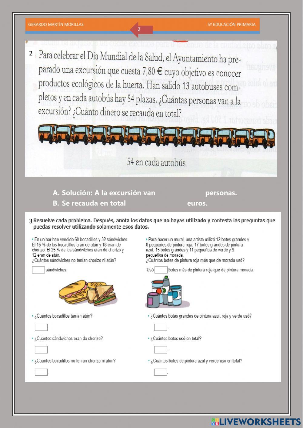 Resolución de problemas. Ficha 26.