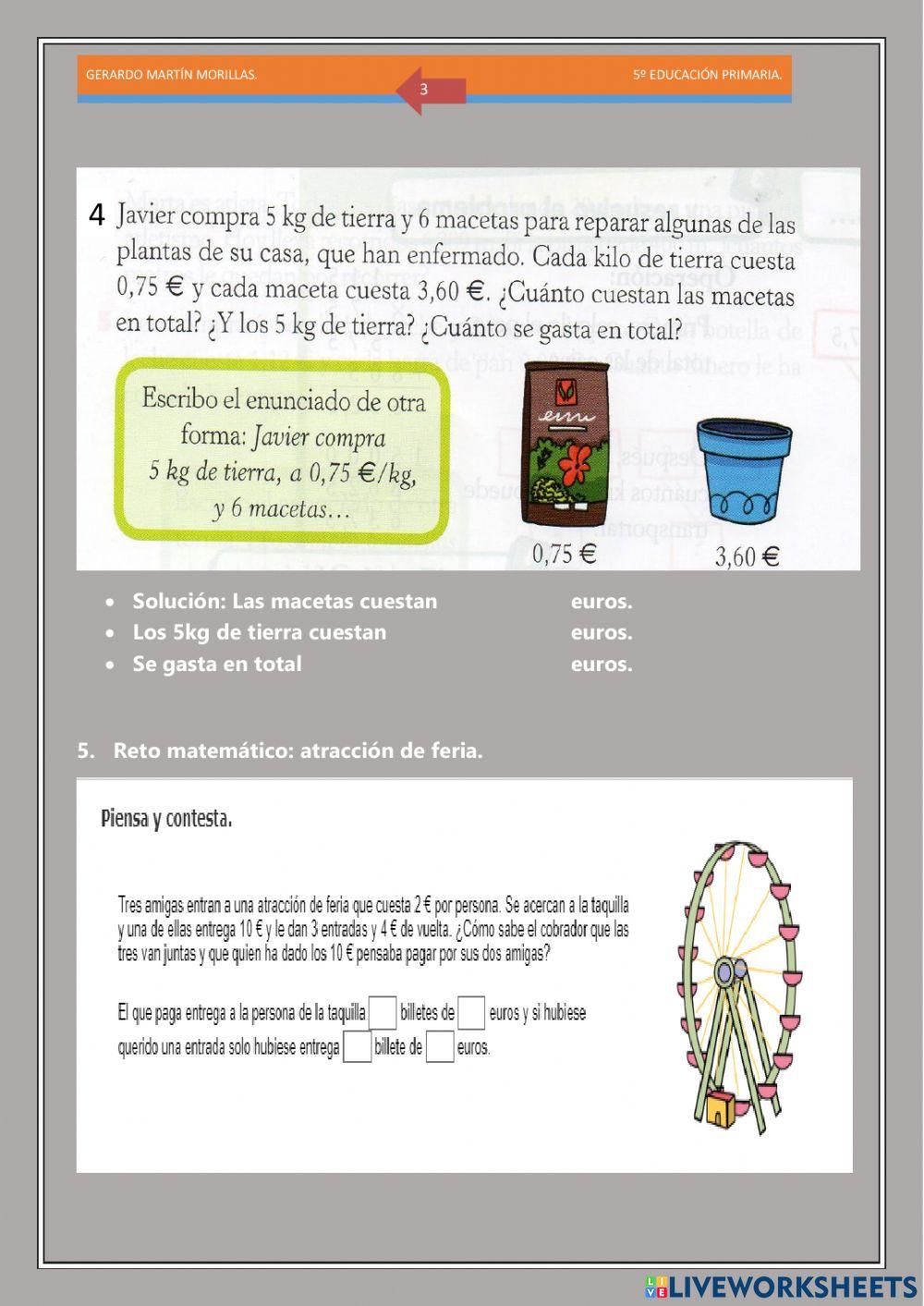Resolución de problemas. Ficha 26.