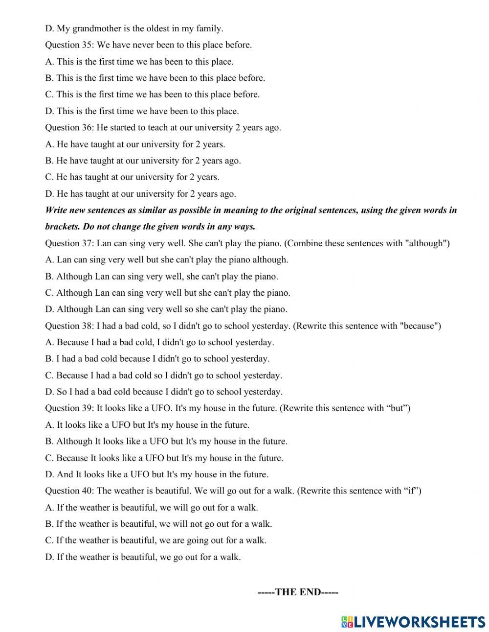 2nd semester test 03 - E6