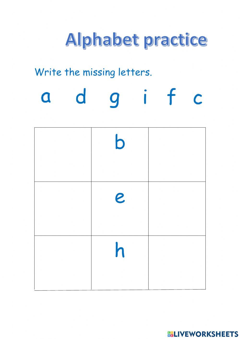 Alphabet Practice