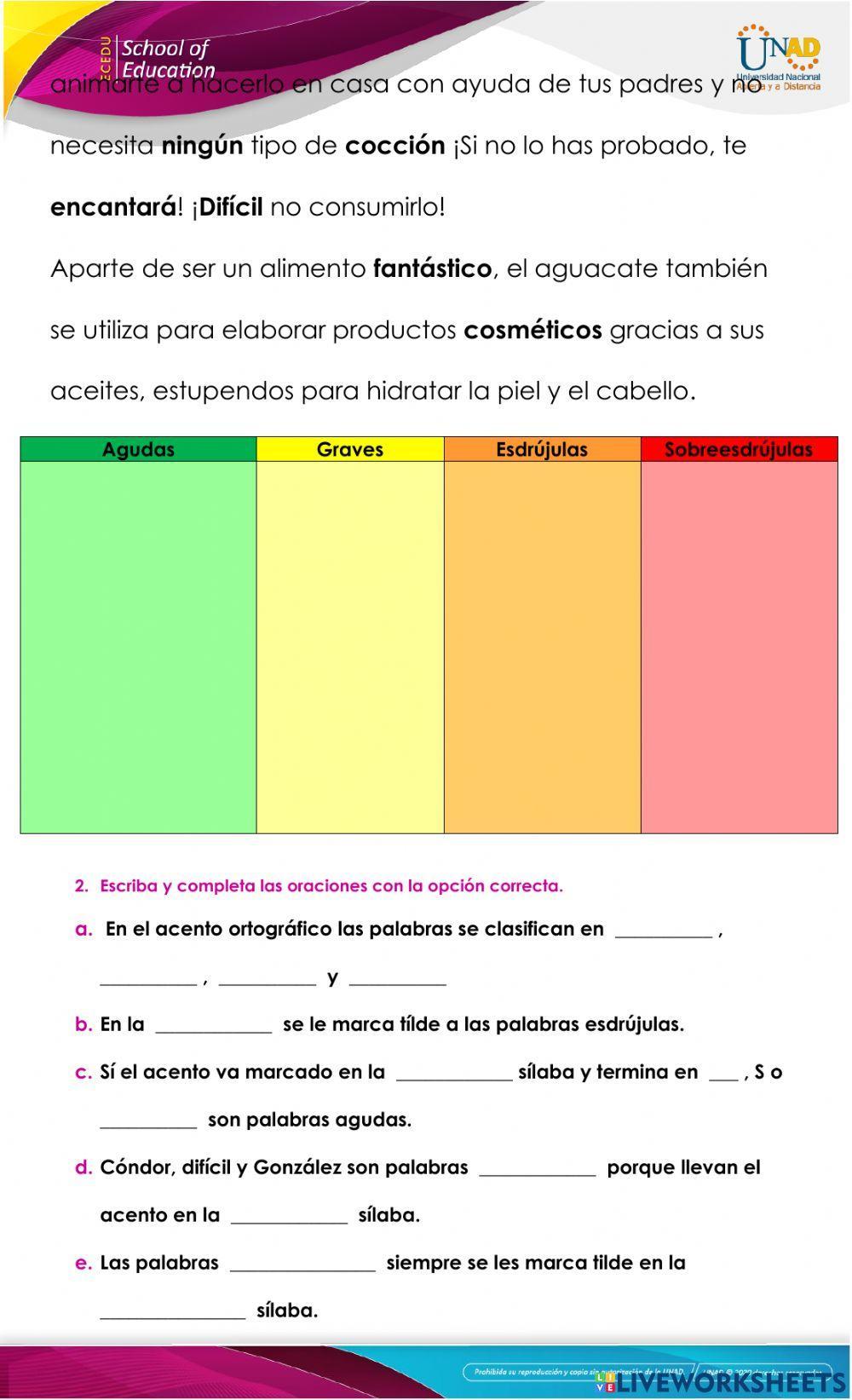 Taller ortográfico