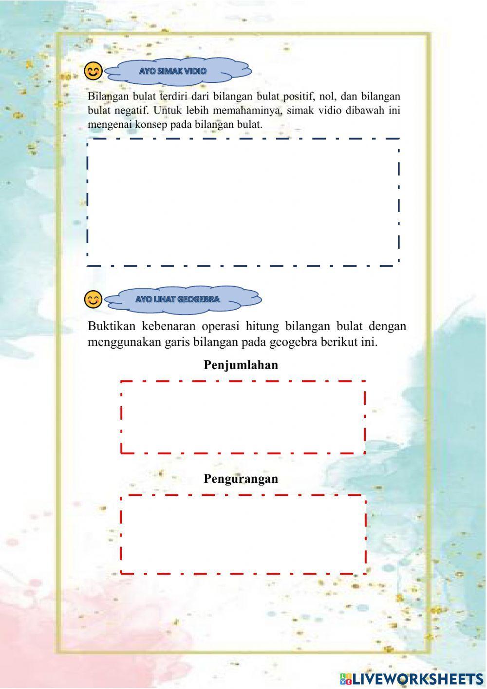 LKPD Operasi Hitung Bilangan Bulat