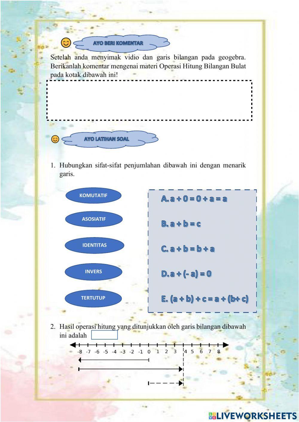 LKPD Operasi Hitung Bilangan Bulat
