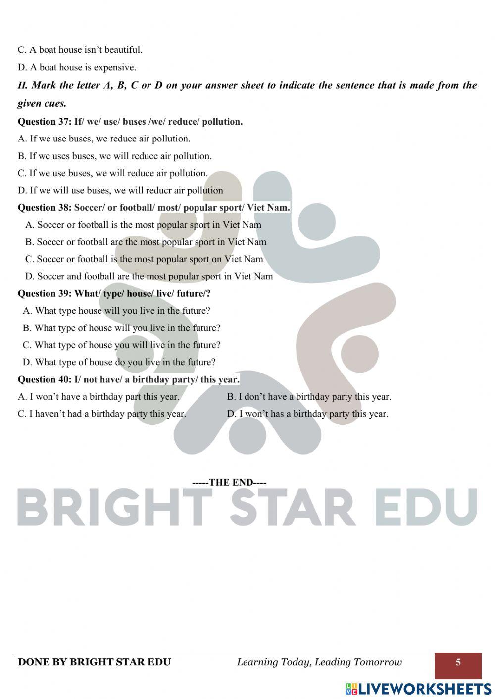 2nd semester test 01- E6