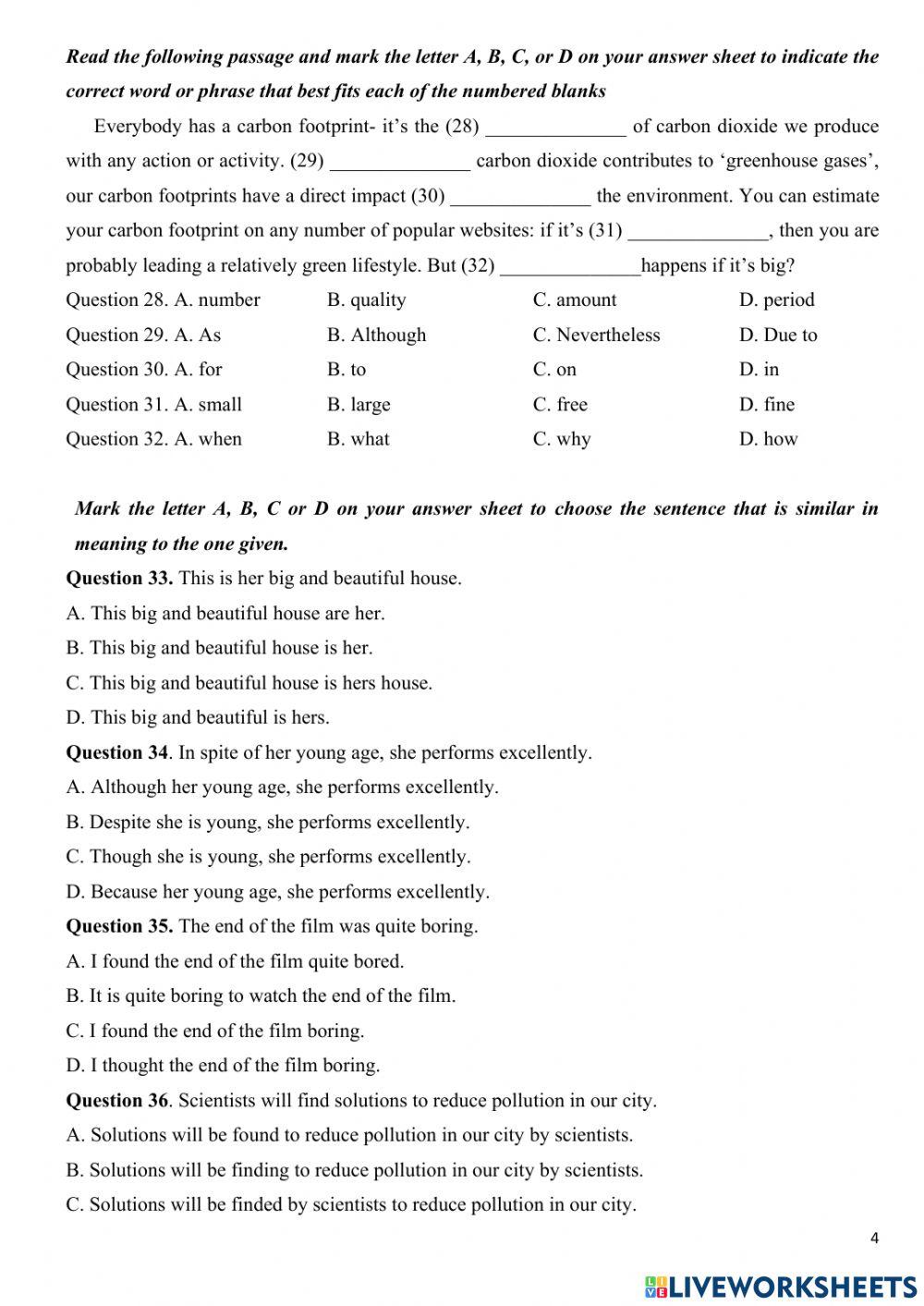 2nd semester test 01 -  E7