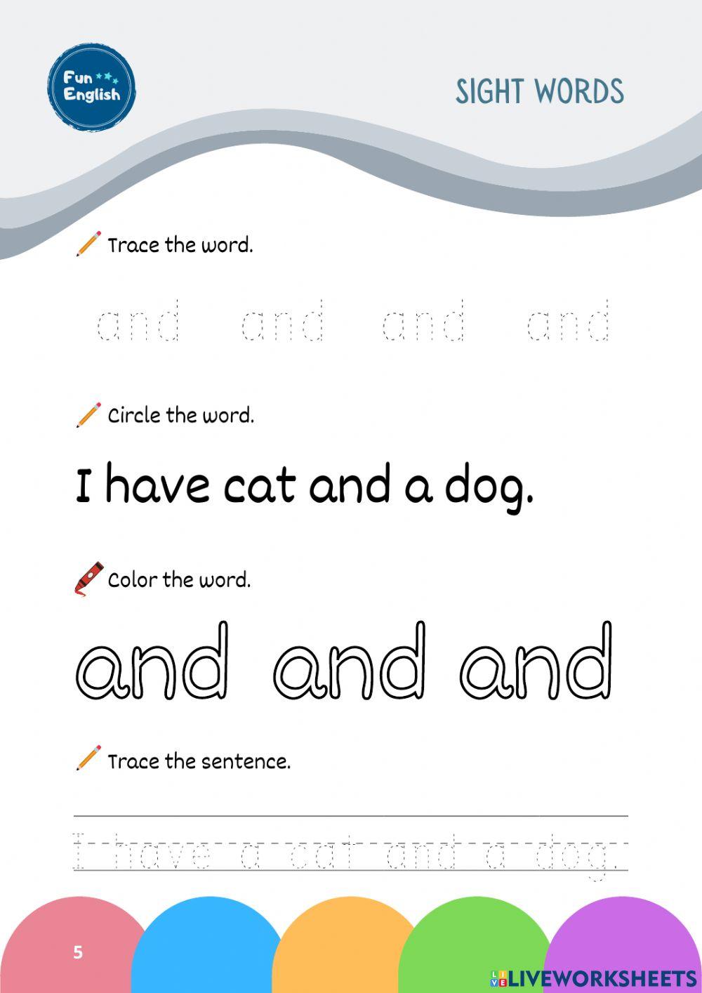 Sight Words: And