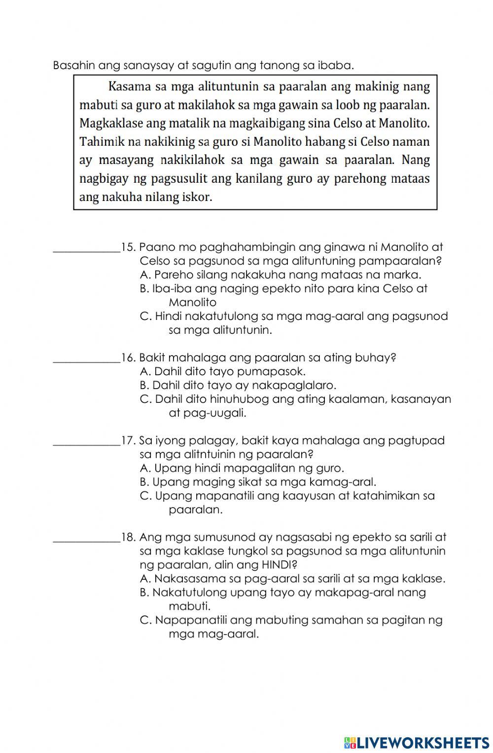 AP Q3 Learning Activity Sheet