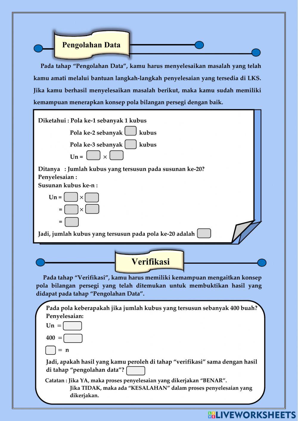 Pola Bilangan Persegi
