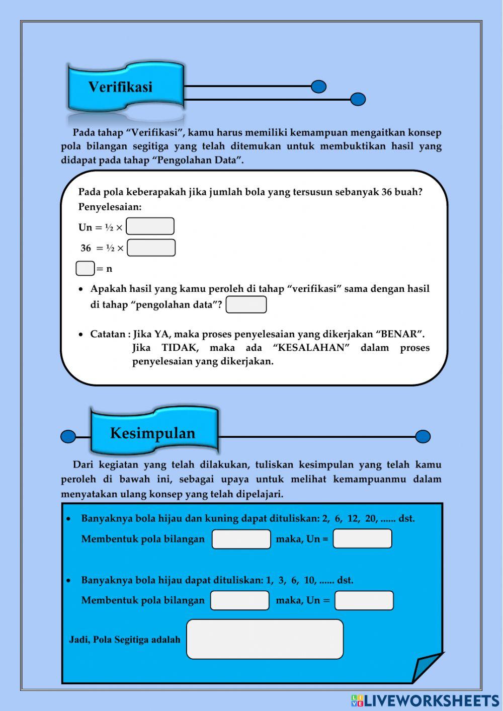 Pola Bilangan Segitiga