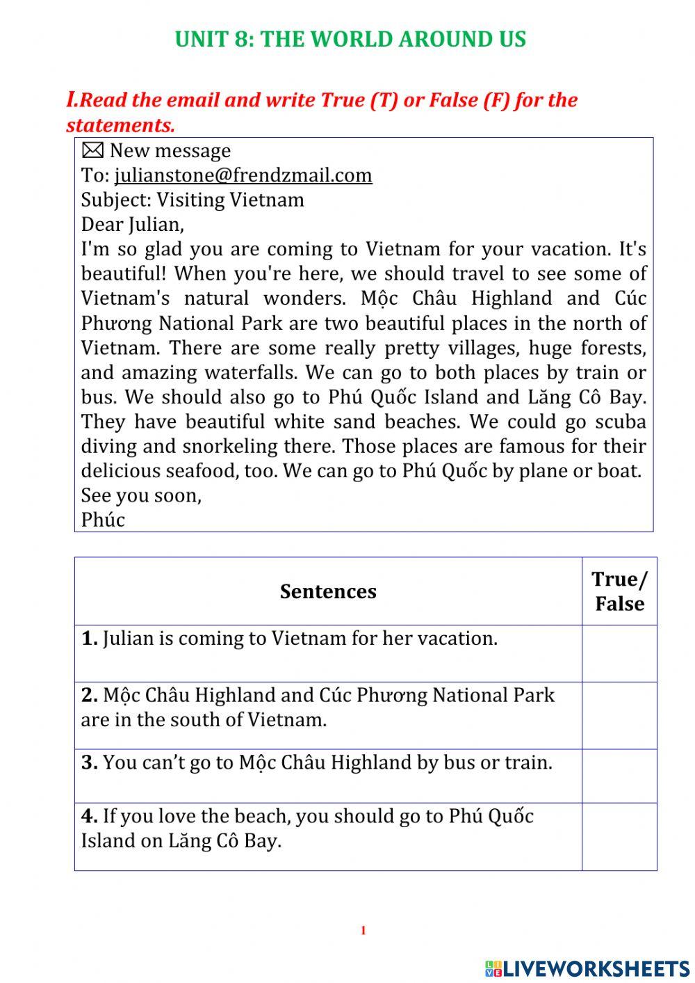 Smart world 6 UNIT 8 READING