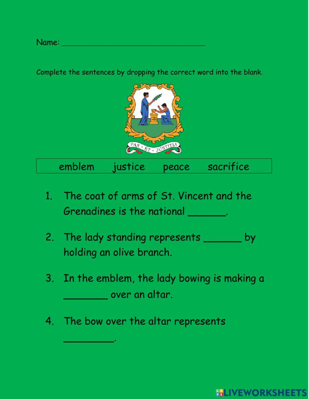 St. Vincent and Grenadine National emblem