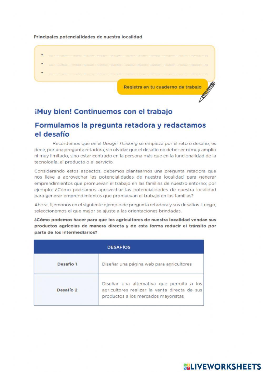 Proponemos prototipos que promueven el trabajo en las familias, aprovechando las potencialidades de nuestra localidad 5