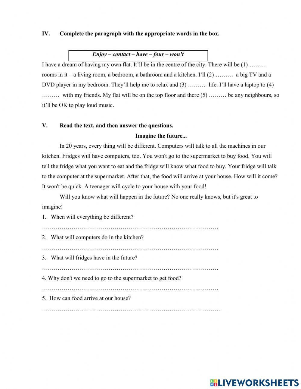 Final test - Semester 2 - No.1