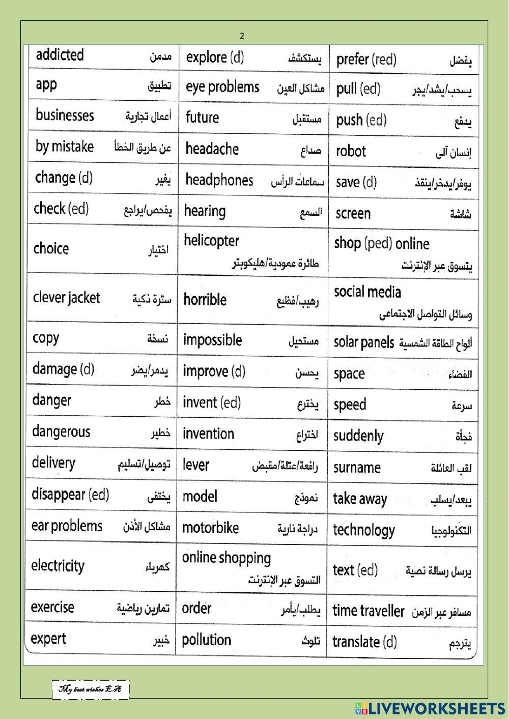 General revision 2nd prep second term part 1