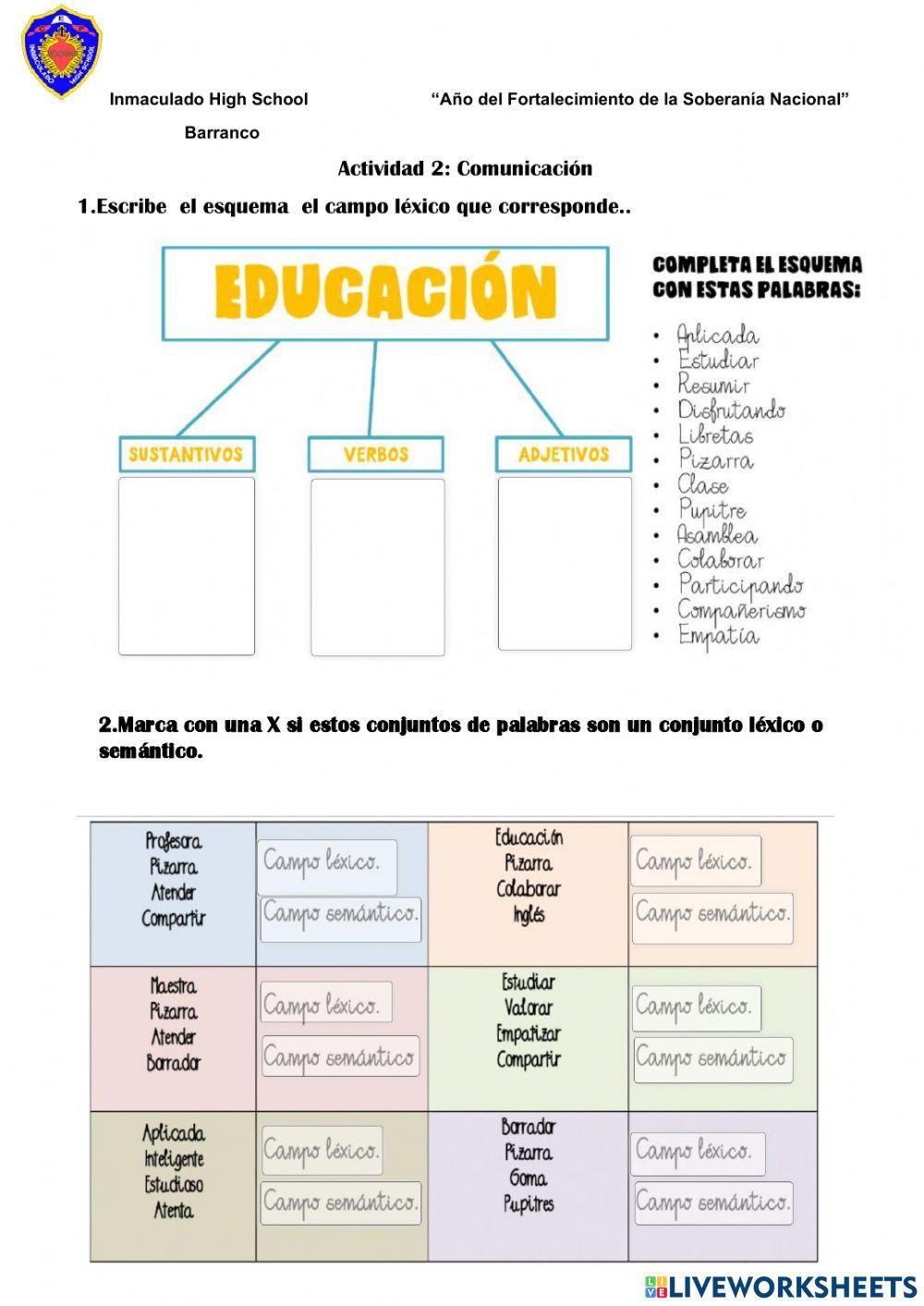 Campo léxico y campo semáantico