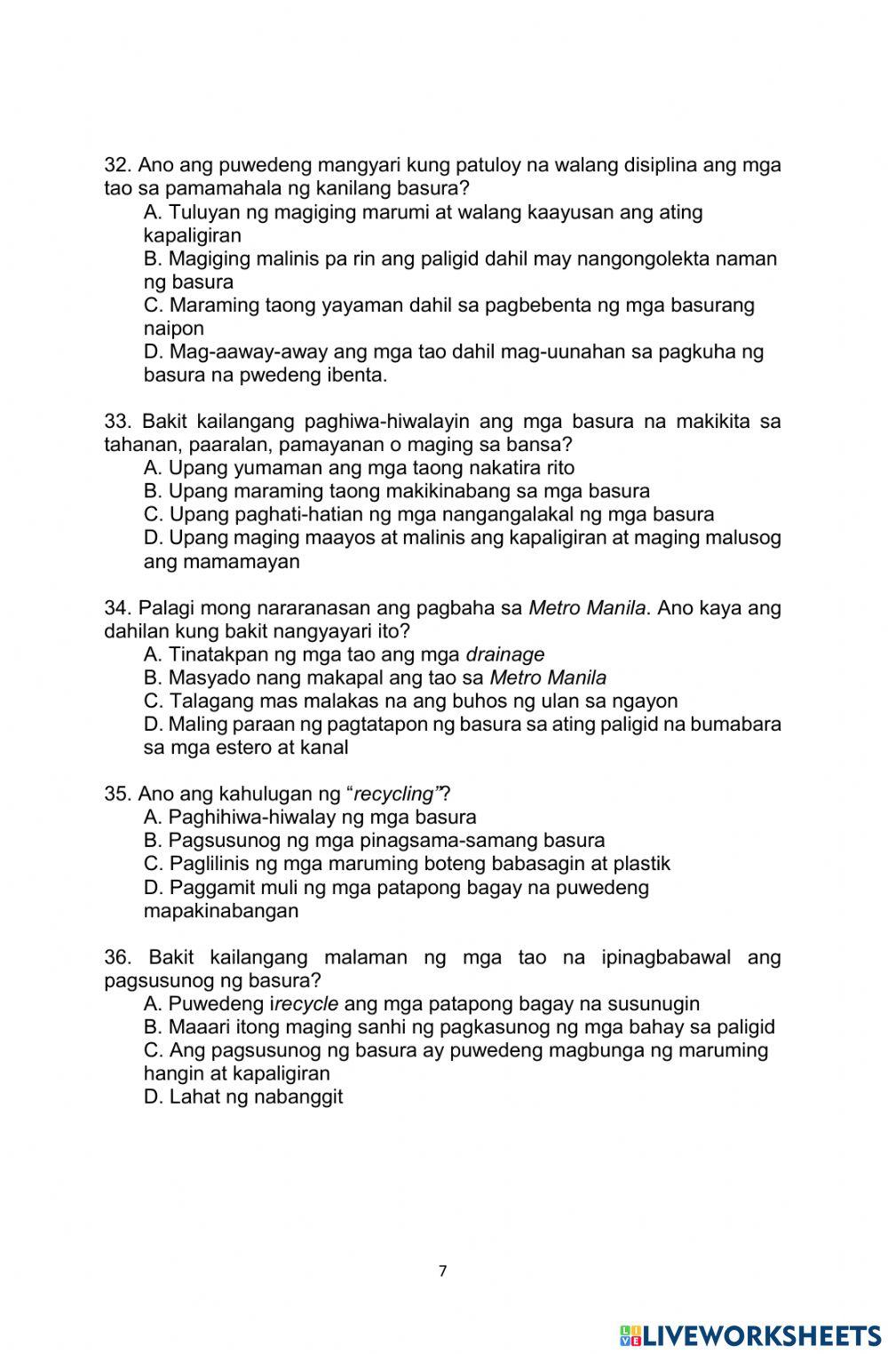 3rd periodic test in esp