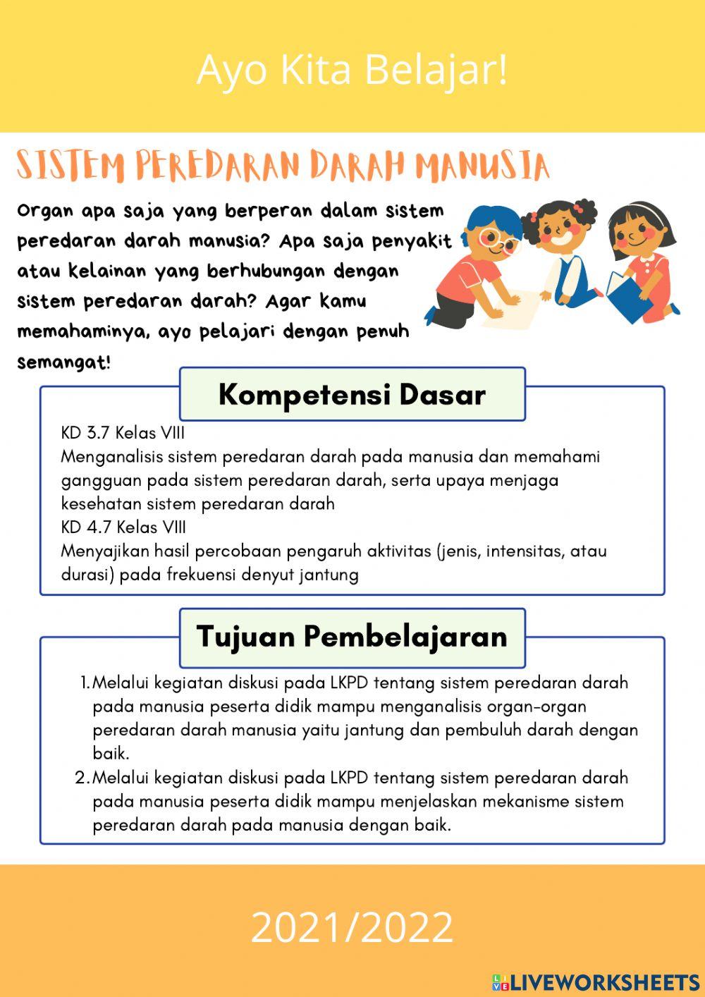 LKPD Sistem Peredaran Darah Kelas 8