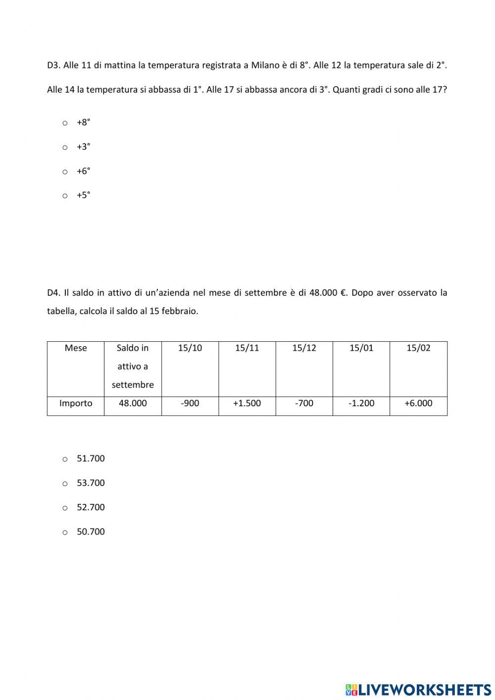 INVALSI Matematica 1
