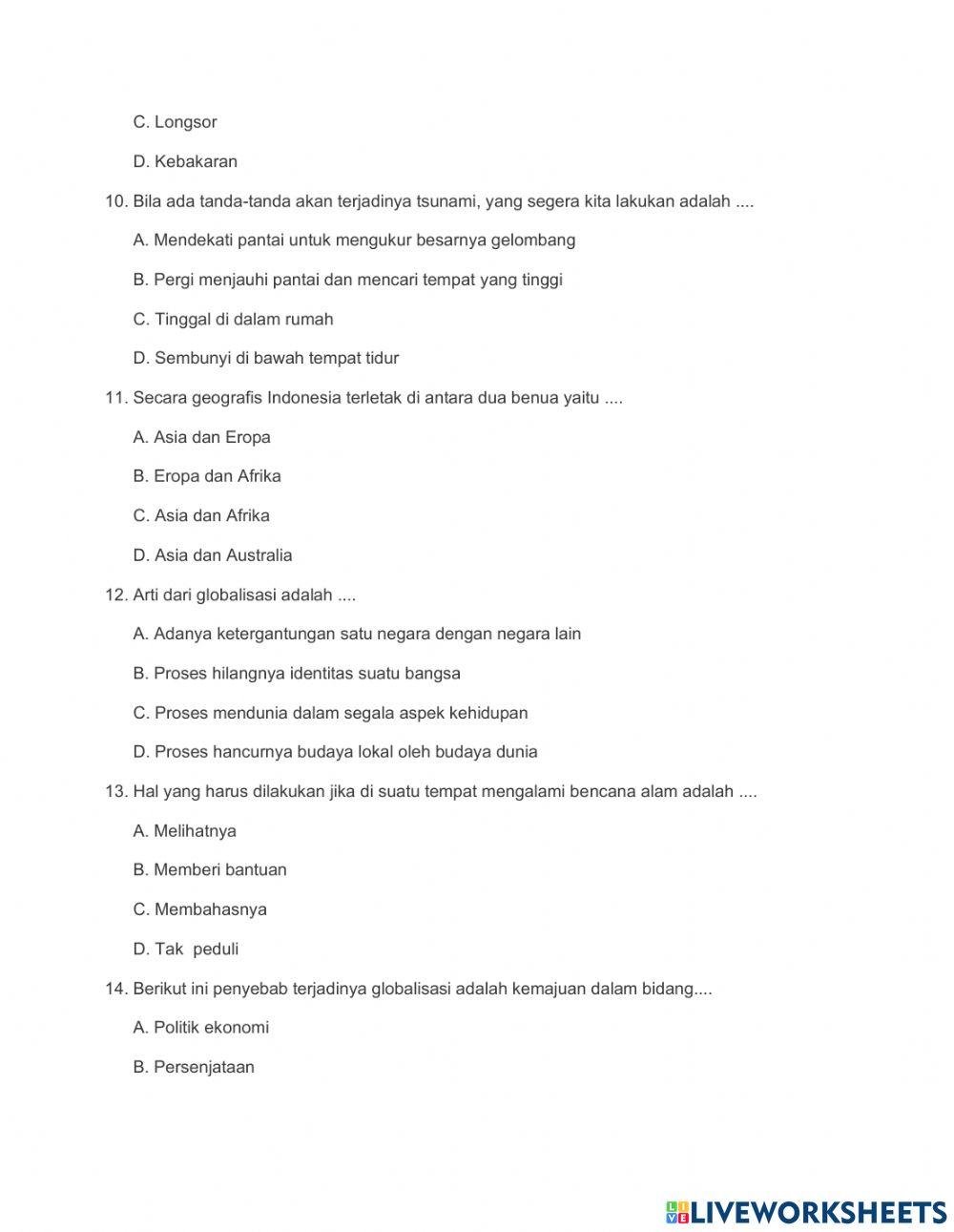 Ips online exercise for 6 | Live Worksheets