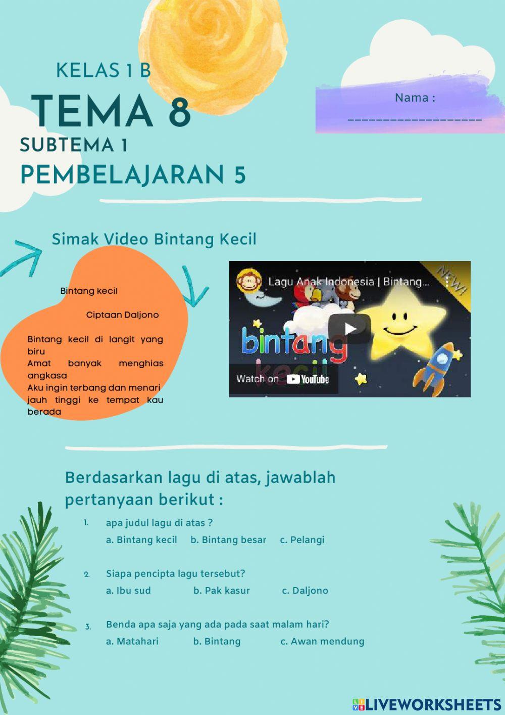 Tema 8 Subtema 1 pembelajaran 5