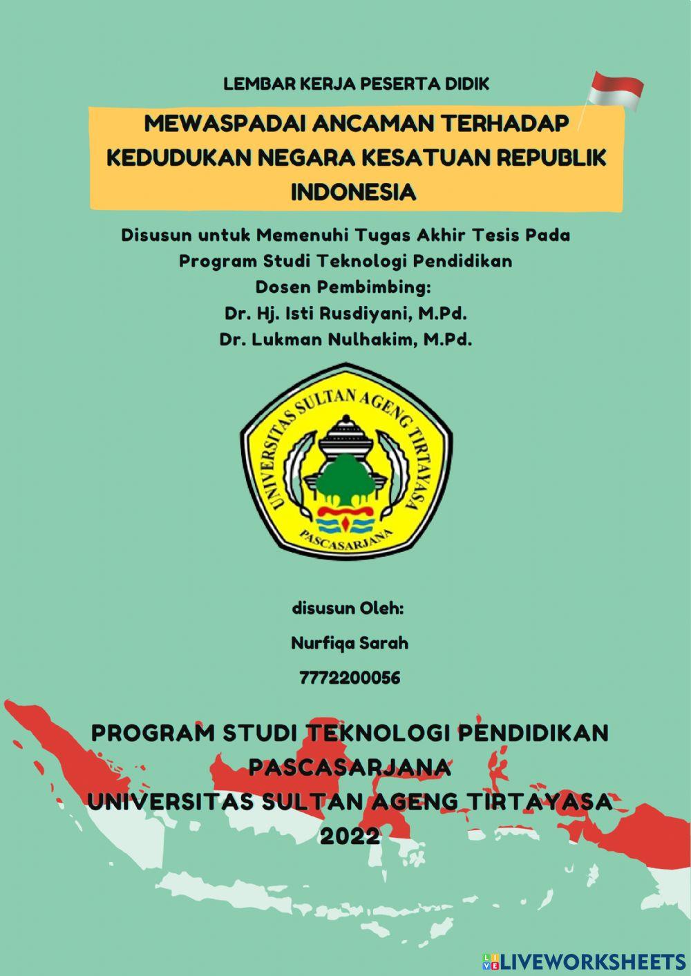 Mewaspadai ancaman terhadap kedudukan nkri