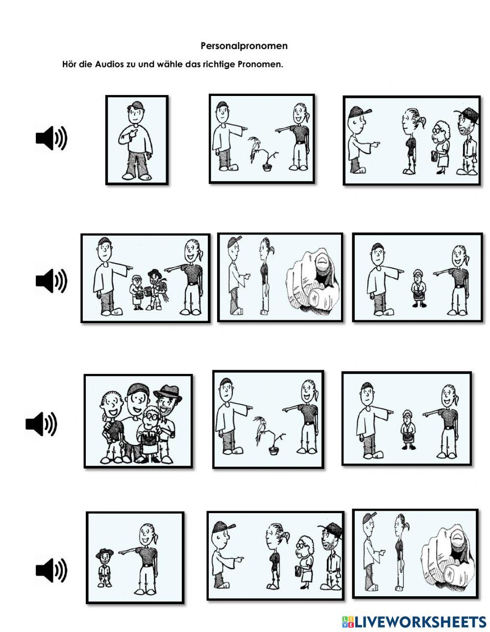 Personalpronomen - hören