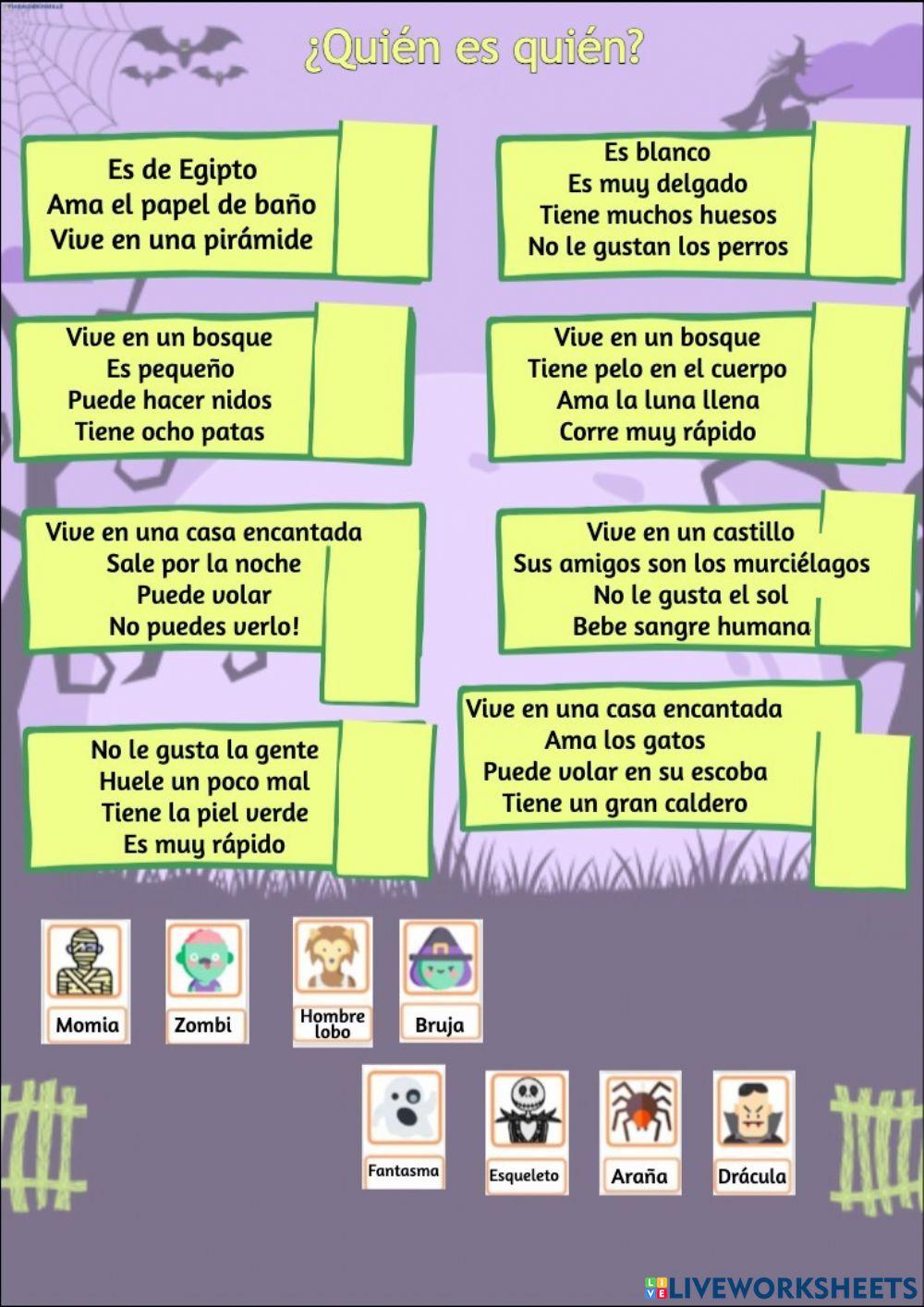 Halloween: vocabulario