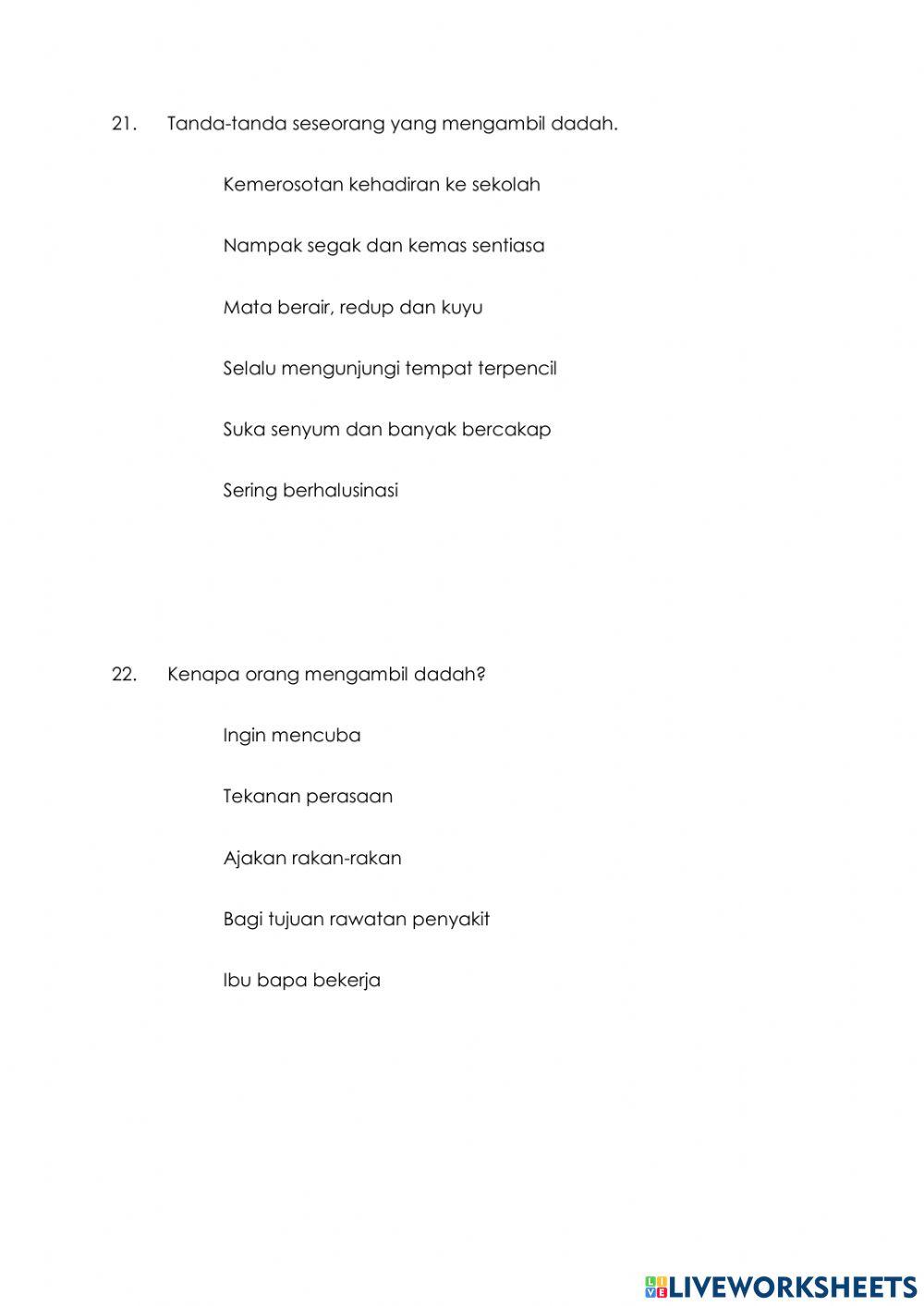 Kuiz anti dadah 2022