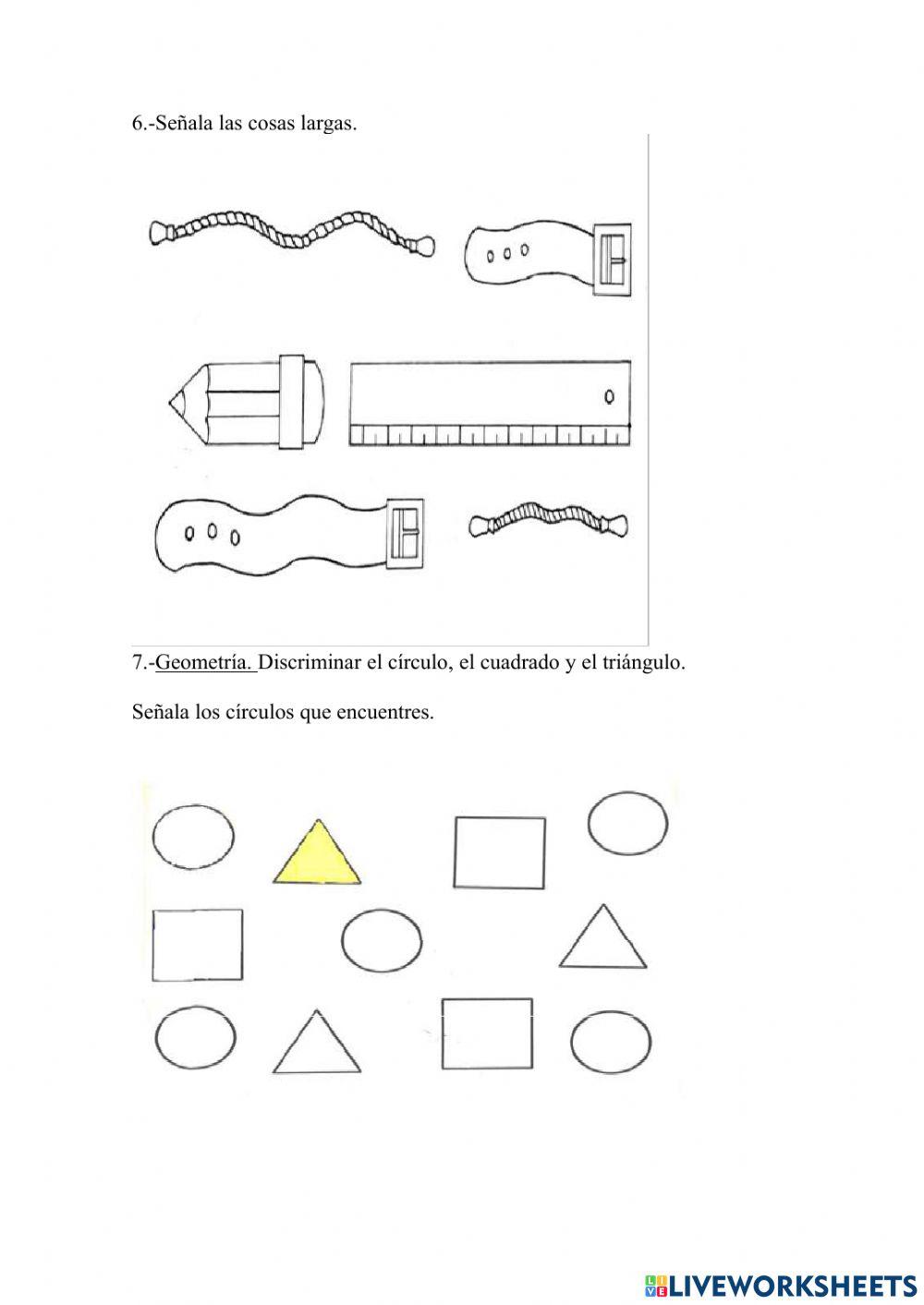 Prueba de evaluación para inicial