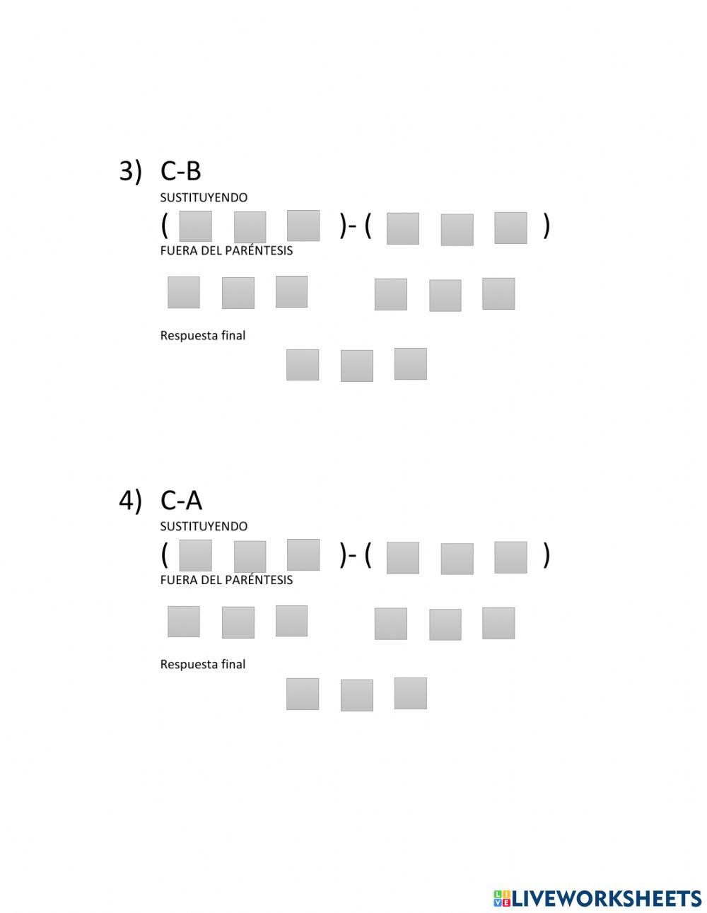 SUMA Y RESTA DE POLINOMIOS