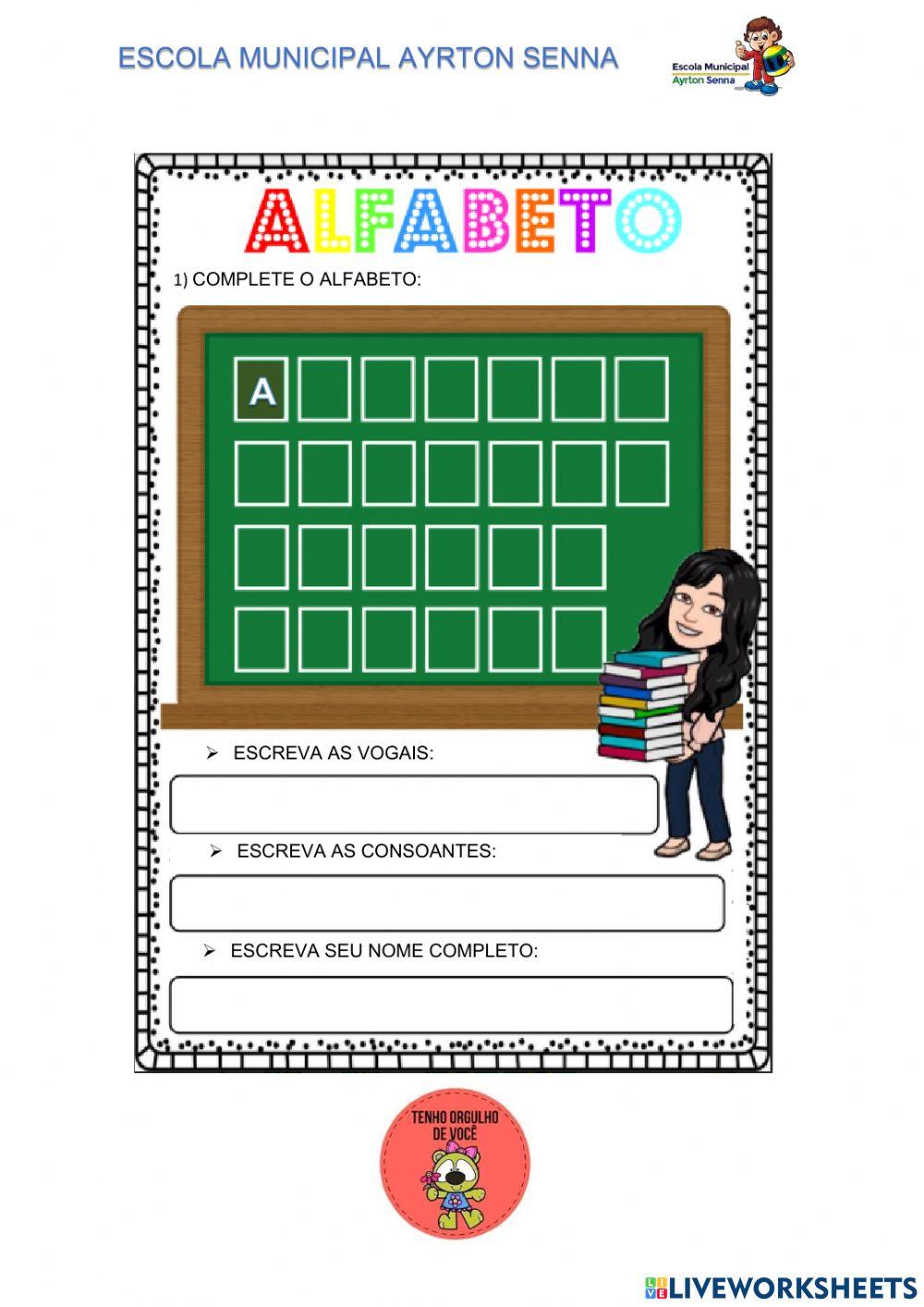 ALFABETO E CALENDARIO