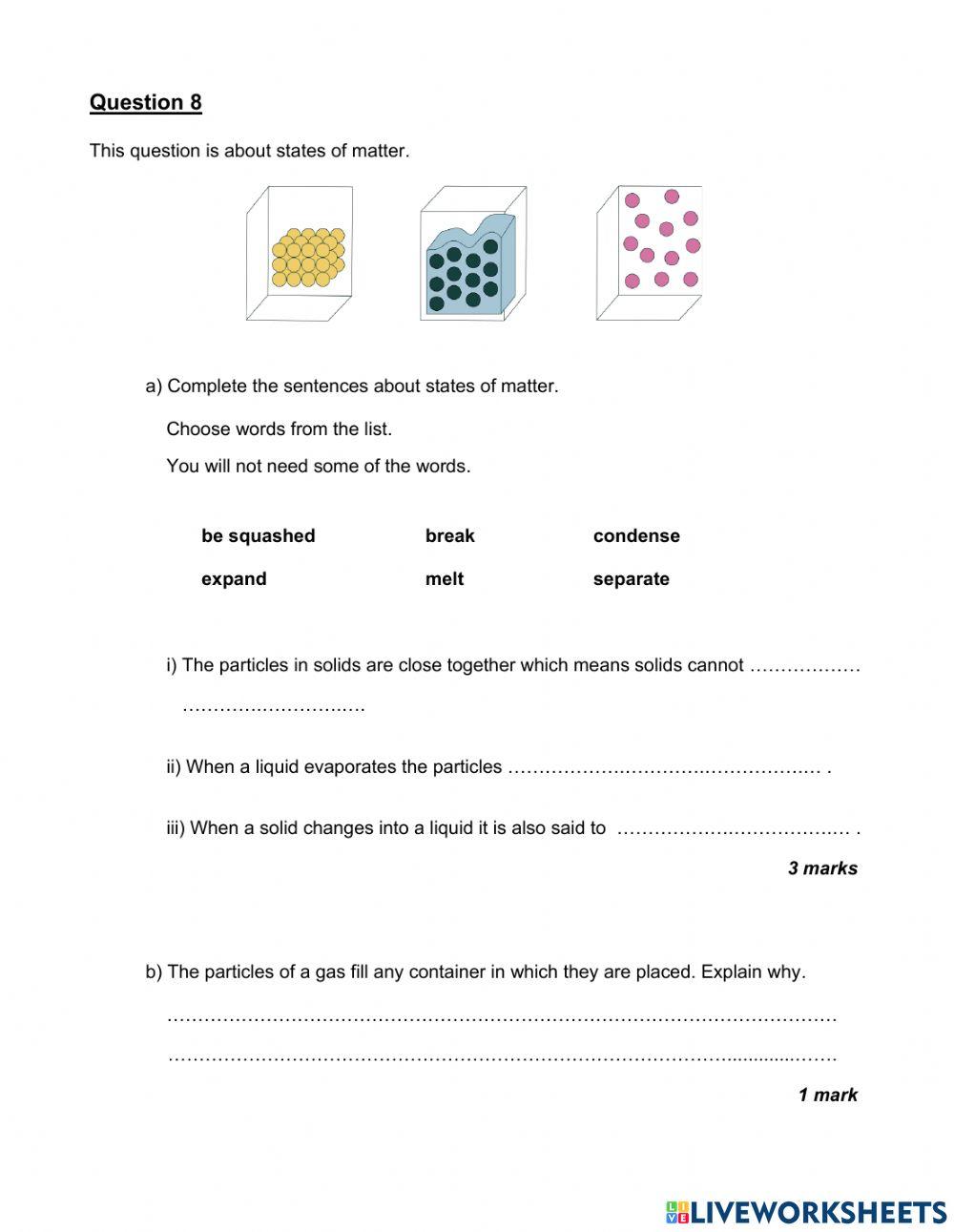 Grade 6 End of Semester 1 Test Practice Paper Part 1
